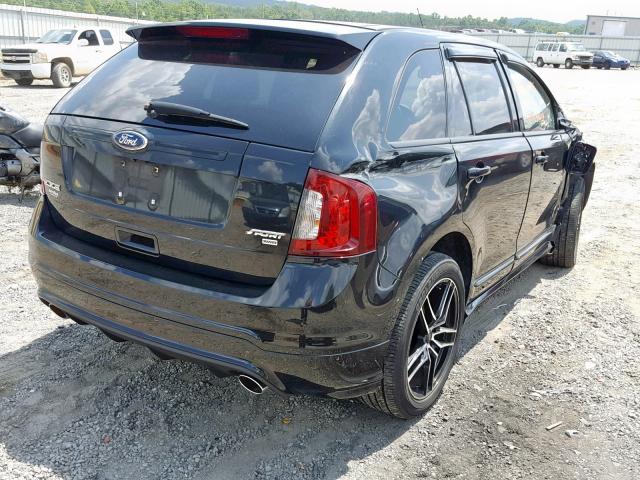 2FMDK4AK5BBA24701 - 2011 FORD EDGE SPORT BLACK photo 4