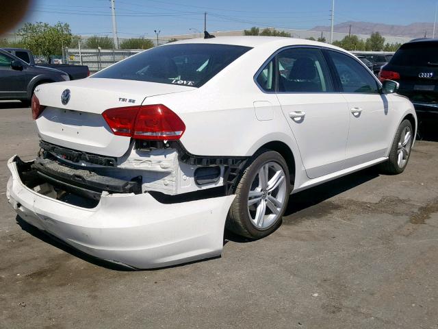 1VWBT7A35EC081615 - 2014 VOLKSWAGEN PASSAT SE WHITE photo 4