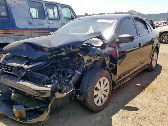 3VW2K7AJ3EM371965 - 2014 VOLKSWAGEN JETTA BASE 黑色 照片 2