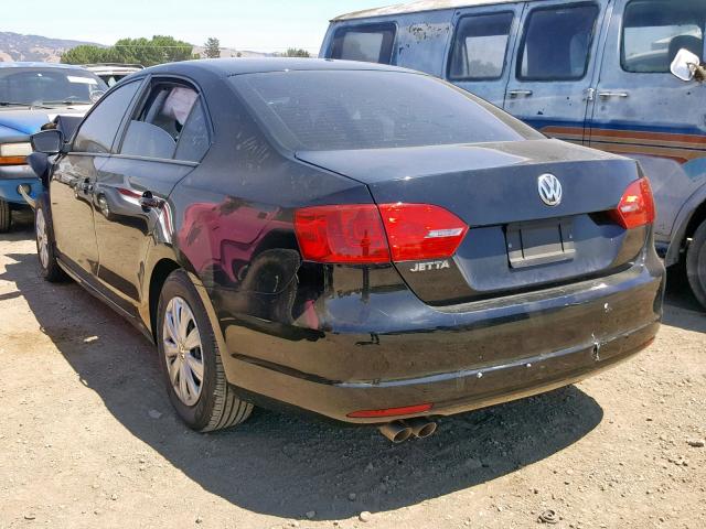 3VW2K7AJ3EM371965 - 2014 VOLKSWAGEN JETTA BASE 黑色 照片 3