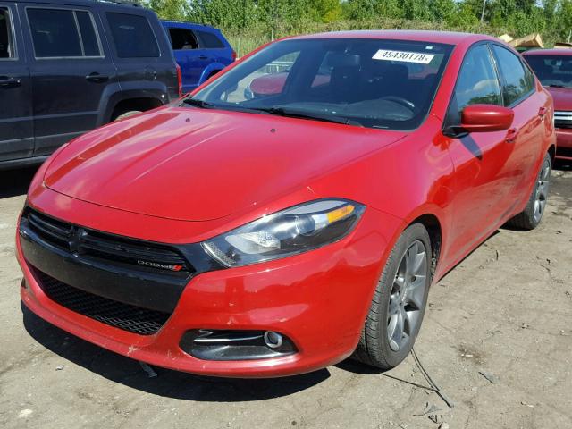 1C3CDFBBXED901514 - 2014 DODGE DART SXT RED photo 2