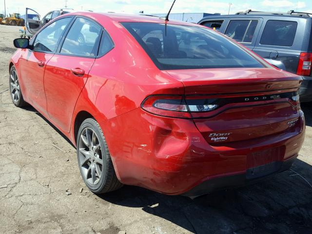 1C3CDFBBXED901514 - 2014 DODGE DART SXT RED photo 3