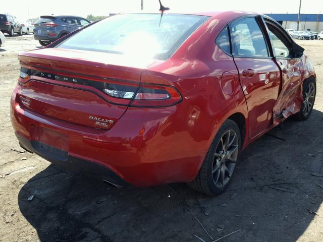 1C3CDFBBXED901514 - 2014 DODGE DART SXT RED photo 4