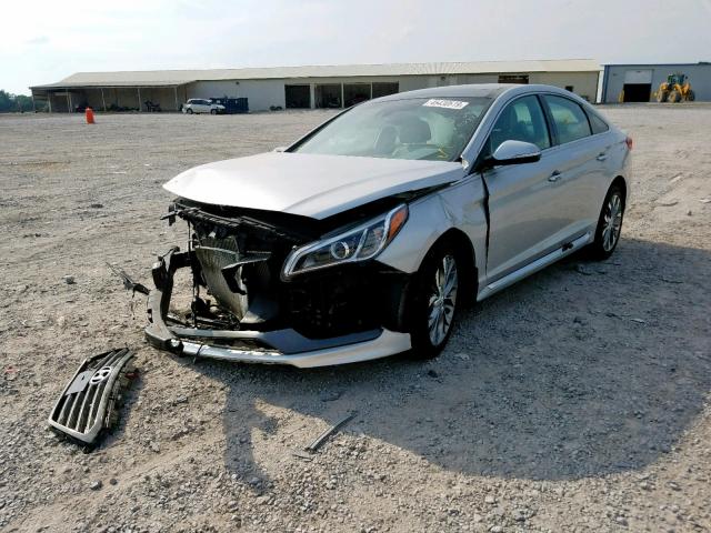 5NPE34AB4FH152752 - 2015 HYUNDAI SONATA SPO SILVER photo 2