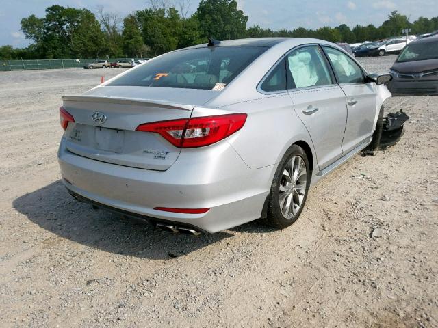 5NPE34AB4FH152752 - 2015 HYUNDAI SONATA SPO SILVER photo 4