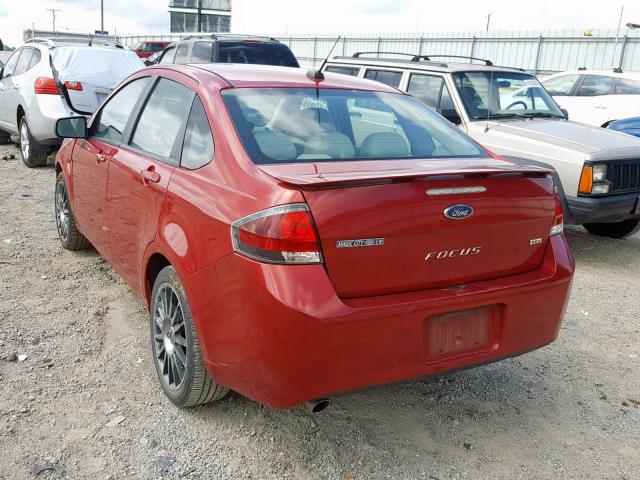 1FAHP3GN0BW143148 - 2011 FORD FOCUS SES RED photo 3