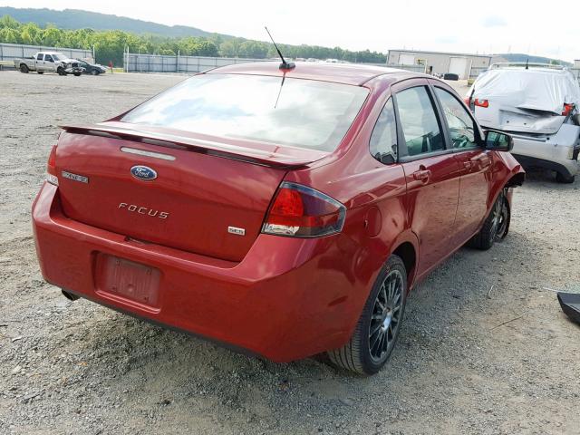 1FAHP3GN0BW143148 - 2011 FORD FOCUS SES RED photo 4