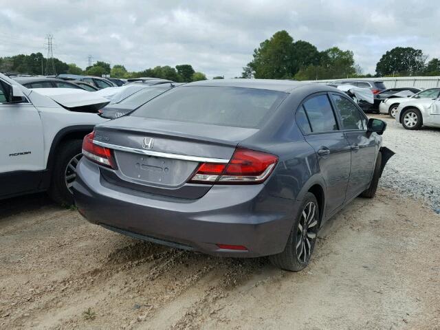 19XFB2F9XFE054184 - 2015 HONDA CIVIC EXL ნაცრისფერი ფოტო 4