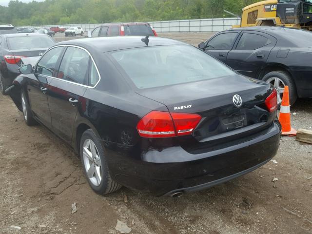 1VWBH7A33CC027163 - 2012 VOLKSWAGEN PASSAT SE BLACK photo 3