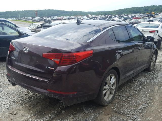 KNAGN4A70B5085881 - 2011 KIA OPTIMA EX MAROON photo 4