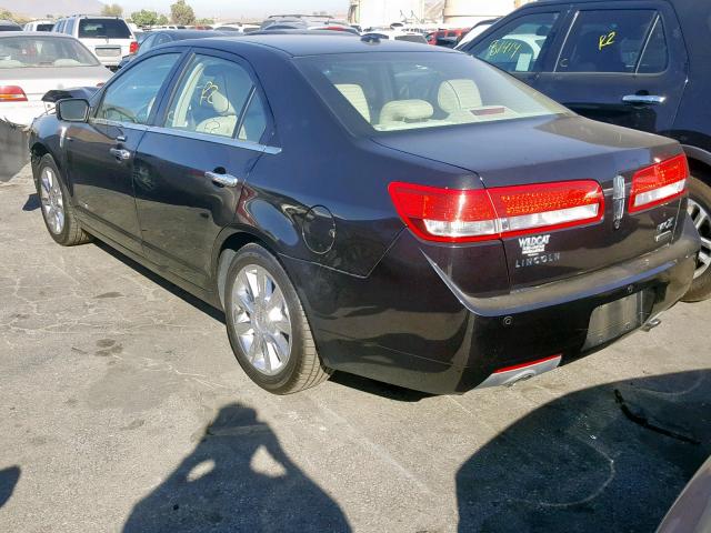 3LNDL2L38CR816366 - 2012 LINCOLN MKZ HYBRID BLACK photo 3