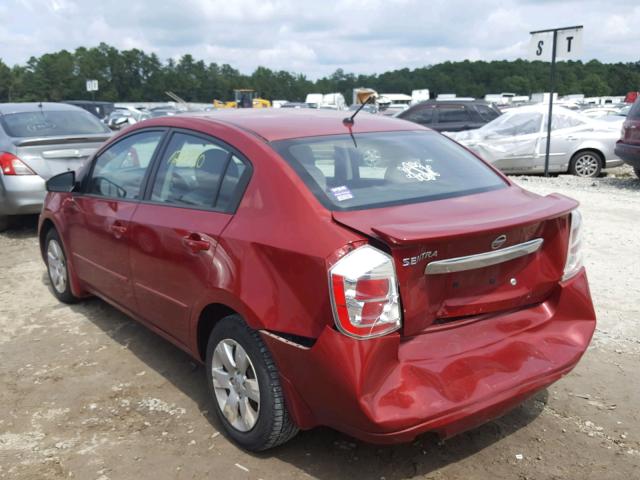 3N1AB6AP8CL748647 - 2012 NISSAN SENTRA 2.0 BURGUNDY photo 3