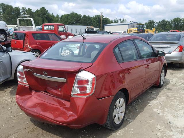 3N1AB6AP8CL748647 - 2012 NISSAN SENTRA 2.0 BURGUNDY photo 4