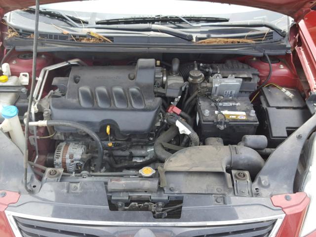 3N1AB6AP8CL748647 - 2012 NISSAN SENTRA 2.0 BURGUNDY photo 7