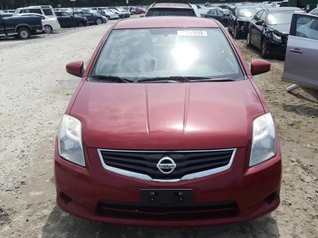 3N1AB6AP8CL748647 - 2012 NISSAN SENTRA 2.0 BURGUNDY photo 9