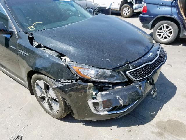 KNAGM4AD0D5058580 - 2013 KIA OPTIMA HYB BLACK photo 9