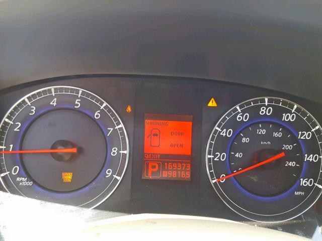 JNKAJ09E28M303722 - 2008 INFINITI EX35 BASE BLACK photo 8