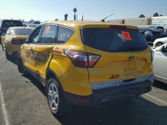 1FMCU0F79JUA24180 - 2018 FORD ESCAPE S YELLOW photo 3