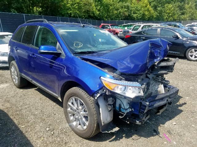 2FMDK3JC0DBC83943 - 2013 FORD EDGE SEL BLUE photo 1