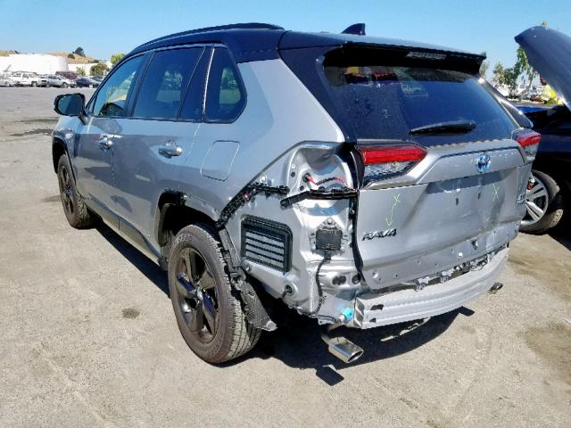 JTMEWRFV3KD505845 - 2019 TOYOTA RAV4 XSE SILVER photo 3