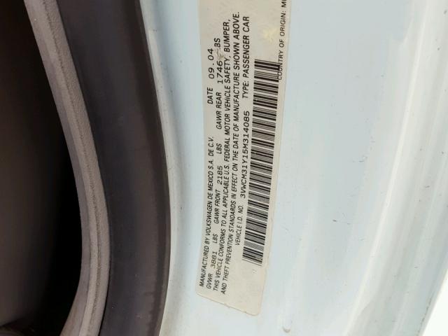 3VWCM31Y15M314085 - 2005 VOLKSWAGEN NEW BEETLE ლურჯი ფოტო 10