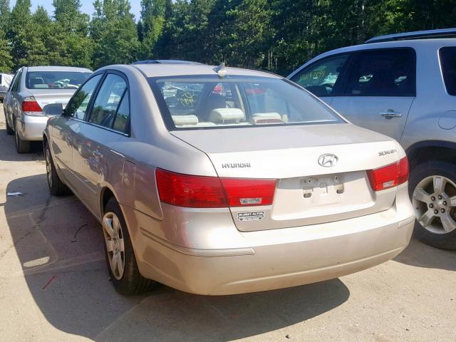 5NPET46C49H438543 - 2009 HYUNDAI SONATA GLS TAN photo 3