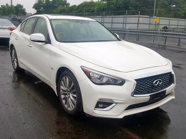 JN1EV7AR0JM612158 - 2018 INFINITI Q50 LUXE YELLOW photo 1