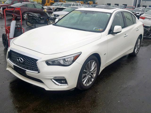 JN1EV7AR0JM612158 - 2018 INFINITI Q50 LUXE YELLOW photo 2