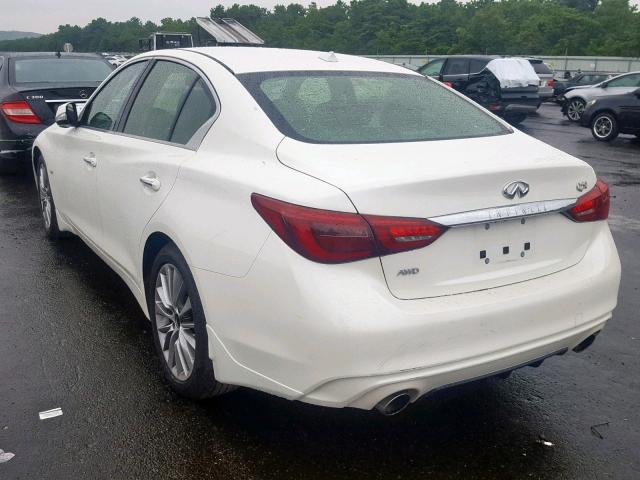 JN1EV7AR0JM612158 - 2018 INFINITI Q50 LUXE YELLOW photo 3