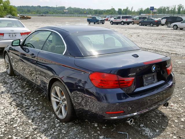 WBA3T7C57G5A37208 - 2016 BMW 435 XI BLUE photo 3