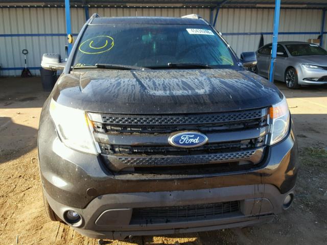 1FMHK8F8XCGA13340 - 2012 FORD EXPLORER L BLACK photo 9