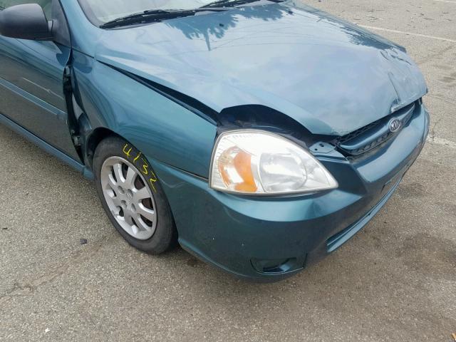 KNADC125546310054 - 2004 KIA RIO GREEN photo 9