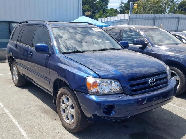 JTEDP21A940038473 - 2004 TOYOTA HIGHLANDER BLUE photo 1