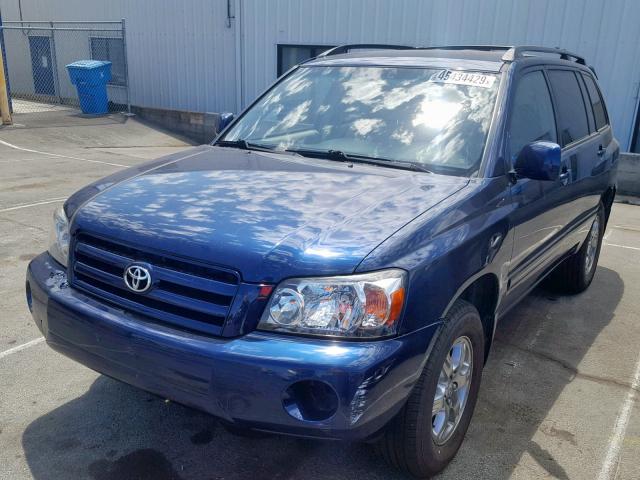 JTEDP21A940038473 - 2004 TOYOTA HIGHLANDER BLUE photo 2