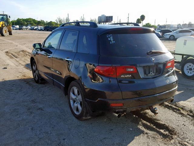 5J8TB18557A015760 - 2007 ACURA RDX TECHNO BLACK photo 3