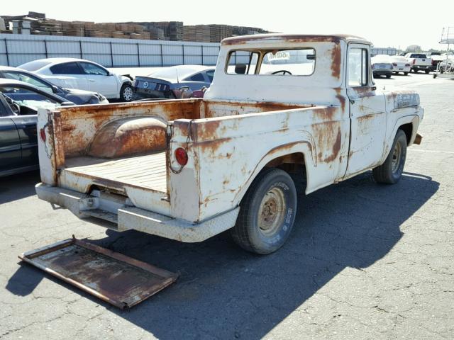 F10C0R43670 - 1960 FORD F100 WHITE photo 4