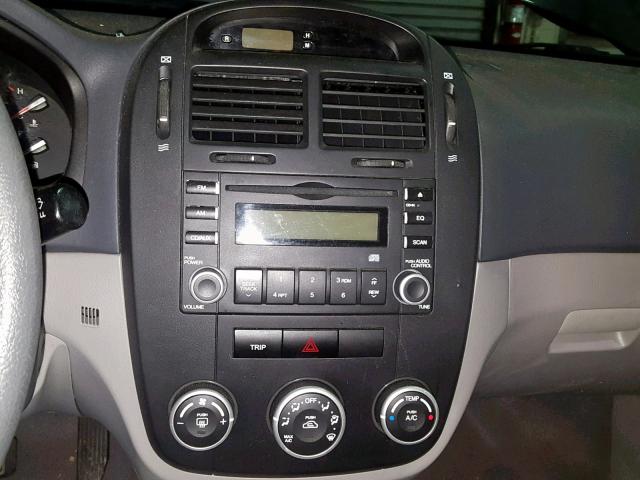 KNAFE121X75456220 - 2007 KIA SPECTRA EX BLACK photo 9