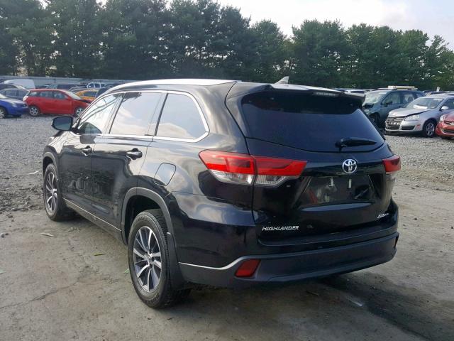 5TDJZRFH8JS857418 - 2018 TOYOTA HIGHLANDER BLACK photo 3