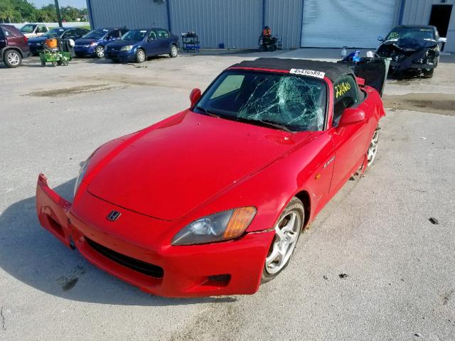 JHMAP11461T005841 - 2001 HONDA S2000 RED photo 2