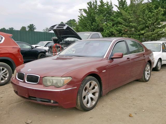 WBAGN63594DS51931 - 2004 BMW 745 LI BURGUNDY photo 2