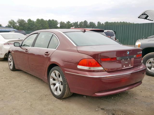 WBAGN63594DS51931 - 2004 BMW 745 LI BURGUNDY photo 3