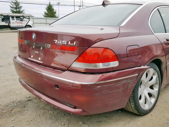 WBAGN63594DS51931 - 2004 BMW 745 LI BURGUNDY photo 9