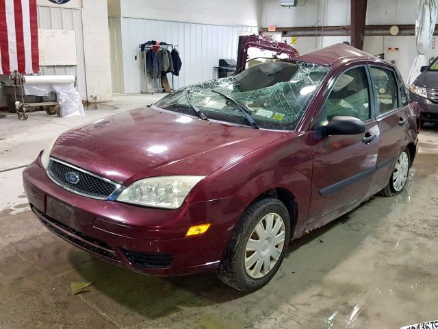 1FAFP34N27W102460 - 2007 FORD FOCUS ZX4 BURGUNDY photo 2