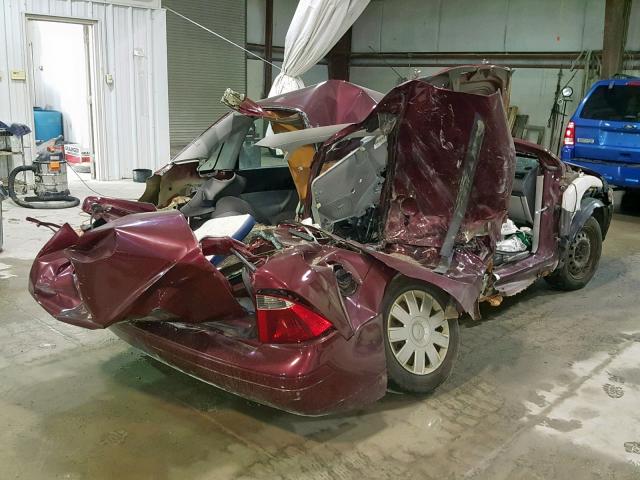 1FAFP34N27W102460 - 2007 FORD FOCUS ZX4 BURGUNDY photo 4