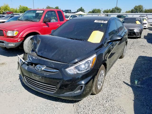 KMHCT4AE3HU355637 - 2017 HYUNDAI ACCENT SE BLACK photo 2