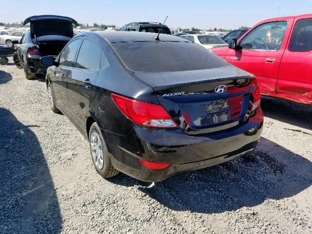 KMHCT4AE3HU355637 - 2017 HYUNDAI ACCENT SE BLACK photo 3