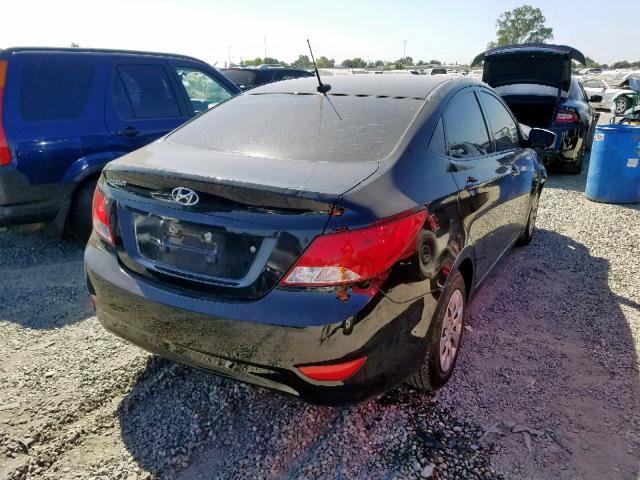 KMHCT4AE3HU355637 - 2017 HYUNDAI ACCENT SE BLACK photo 4