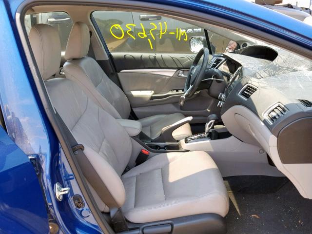 19XFB2F99FE053382 - 2015 HONDA CIVIC EXL 蓝色 照片 5
