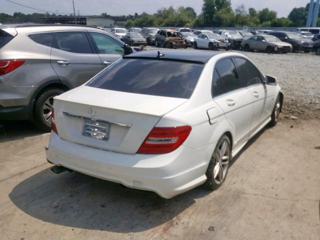 WDDGF4HB6CA619166 - 2012 MERCEDES-BENZ C 250 WHITE photo 4