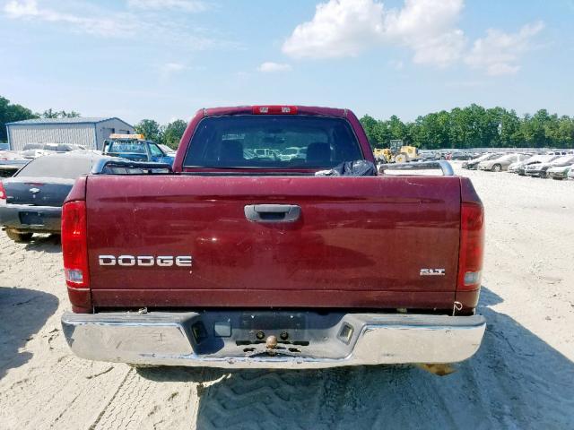 1D7HA18N93S162908 - 2003 DODGE RAM 1500 S BURGUNDY photo 9